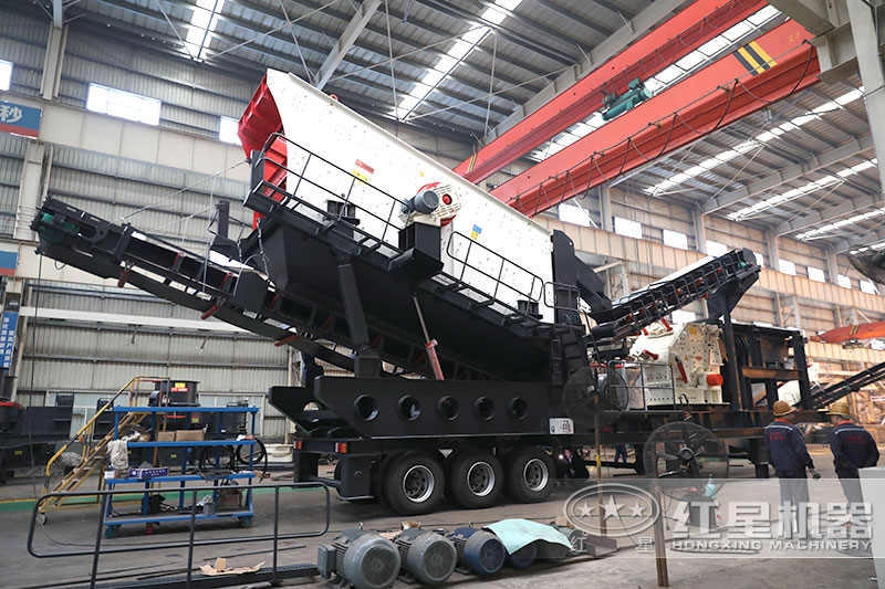 反擊式移動破碎站，搭載振動篩