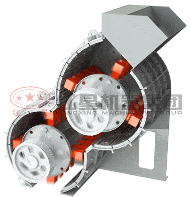 雙級破碎機破碎物料示意圖 雙級破碎機破碎物料示意圖