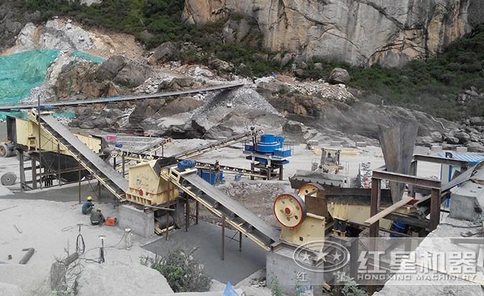 固定式打沙、碎石現(xiàn)場