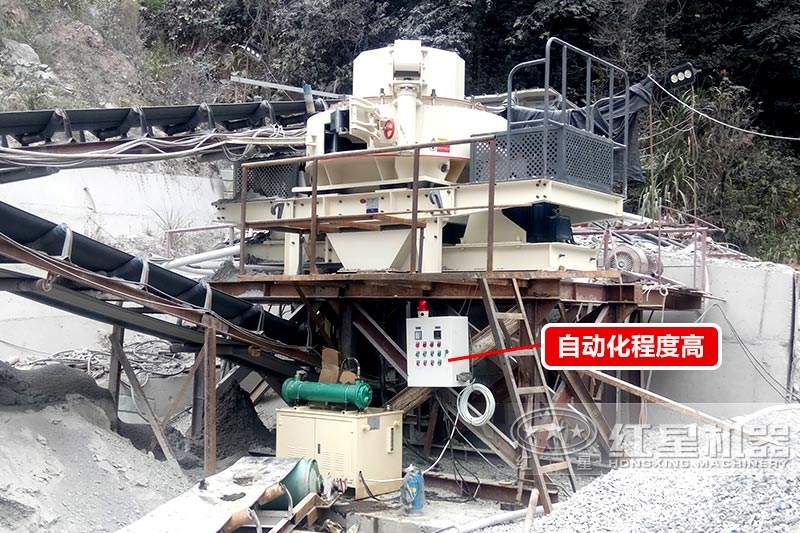 VSI制砂機現場，自動化程度高