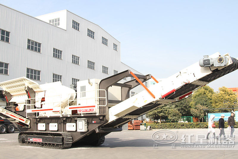 破碎、篩分一體化移動(dòng)式鵝卵石篩選機(jī)