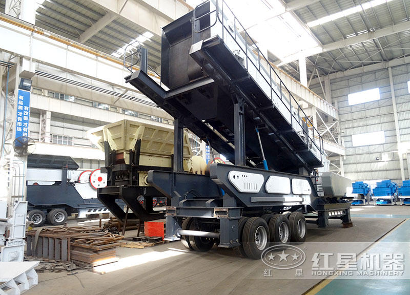 紅星移動(dòng)式破碎機(jī)加工車間，預(yù)約即可考察