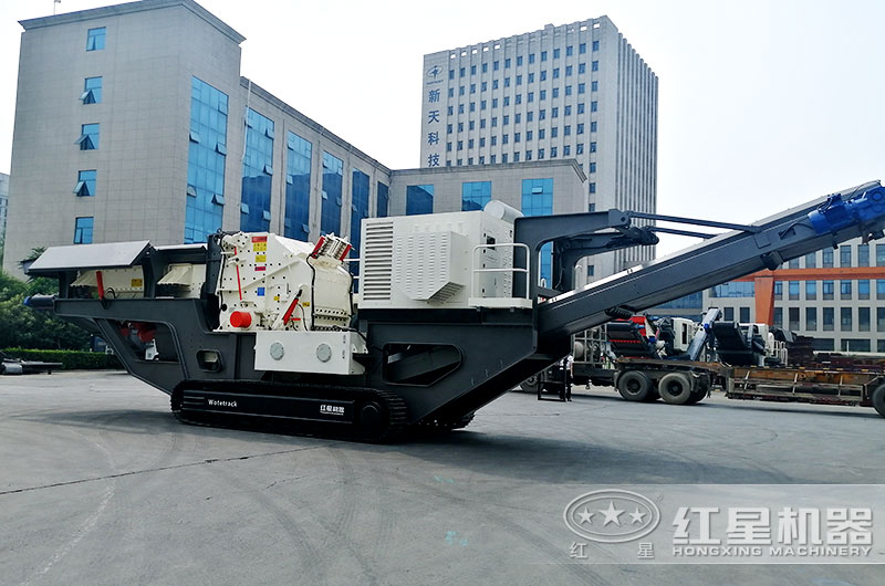 反擊破履帶式碎石機(jī)，成品呈立方體粒型好