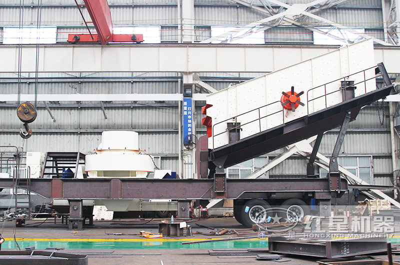 移動式河流石制砂機(jī)，隨時移動，效益高