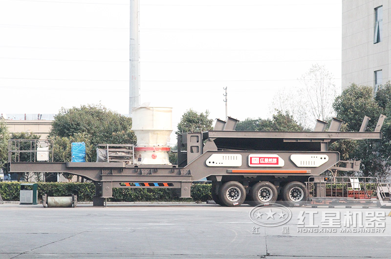 圓錐破移動(dòng)石料破碎機(jī)，耐磨件壽命延長(zhǎng)2-3倍